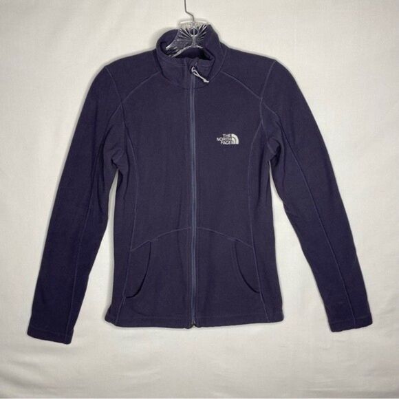 The North Face Jacket Women’s XS Purple Full Zip Lightweight Fleece Mock Neck - Picture 2 of 9